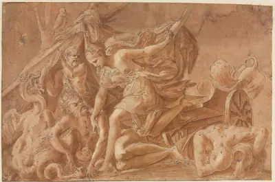 Copy after Primaticcio's Juno Awakening Sleep