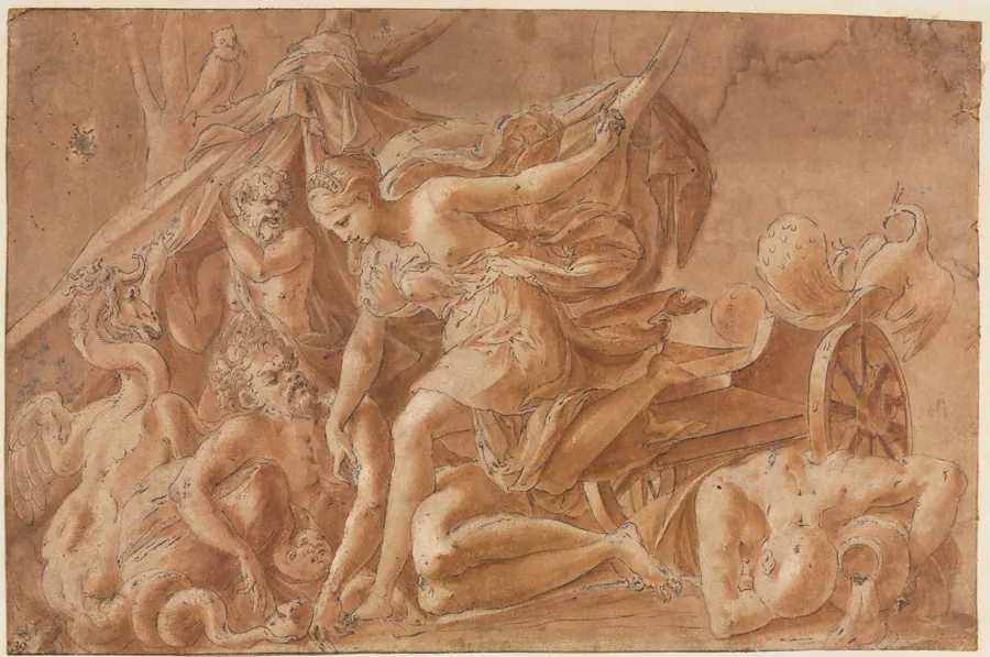 Copy after Primaticcio's Juno Awakening Sleep by Francesco Primaticcio