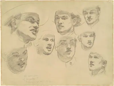 Studies for "Entering the War"