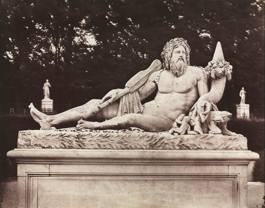 The Tiber, Tuileries Garden, Paris by Charles Nègre