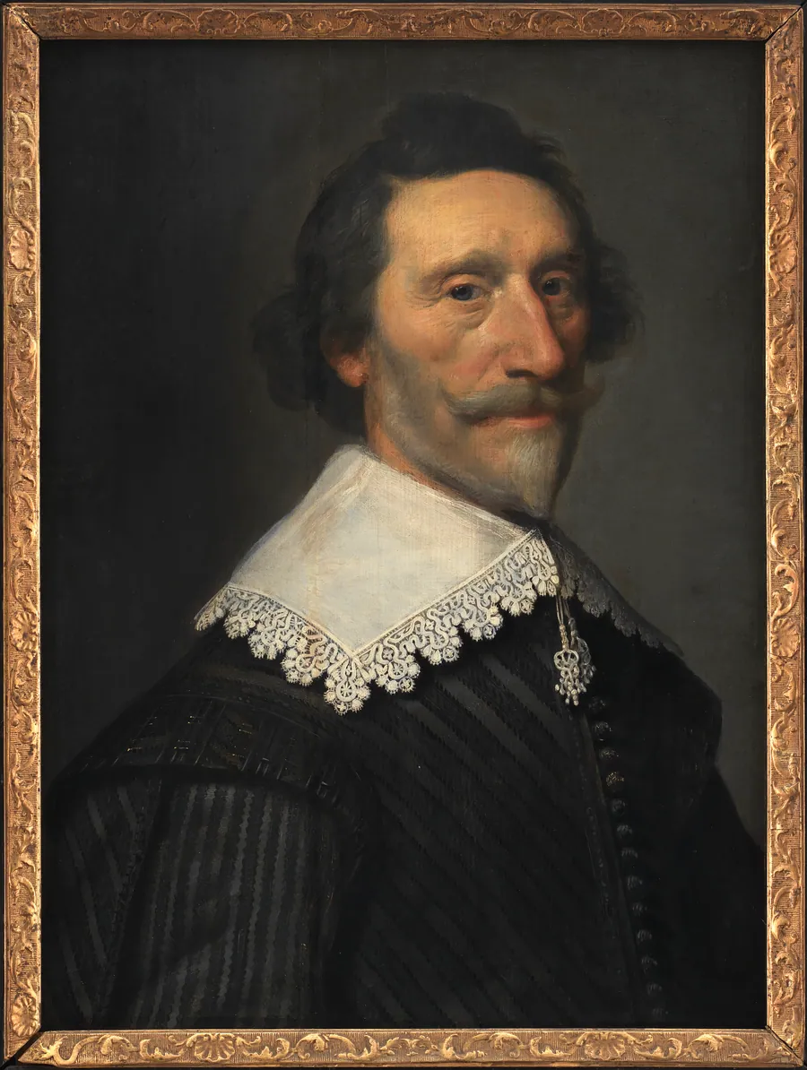 Portræt af den hollandske digter og historieskriver Pieter Cornelisz Hooft (1581-1647) by Michiel Jansz. van Mierevelt