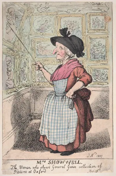 Mrs. Showell, the Woman who shows General Guise's Collection of Pictures at Oxford
