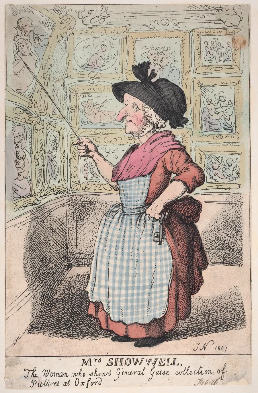 Mrs. Showell, the Woman who shows General Guise's Collection of Pictures at Oxford by Thomas Rowlandson