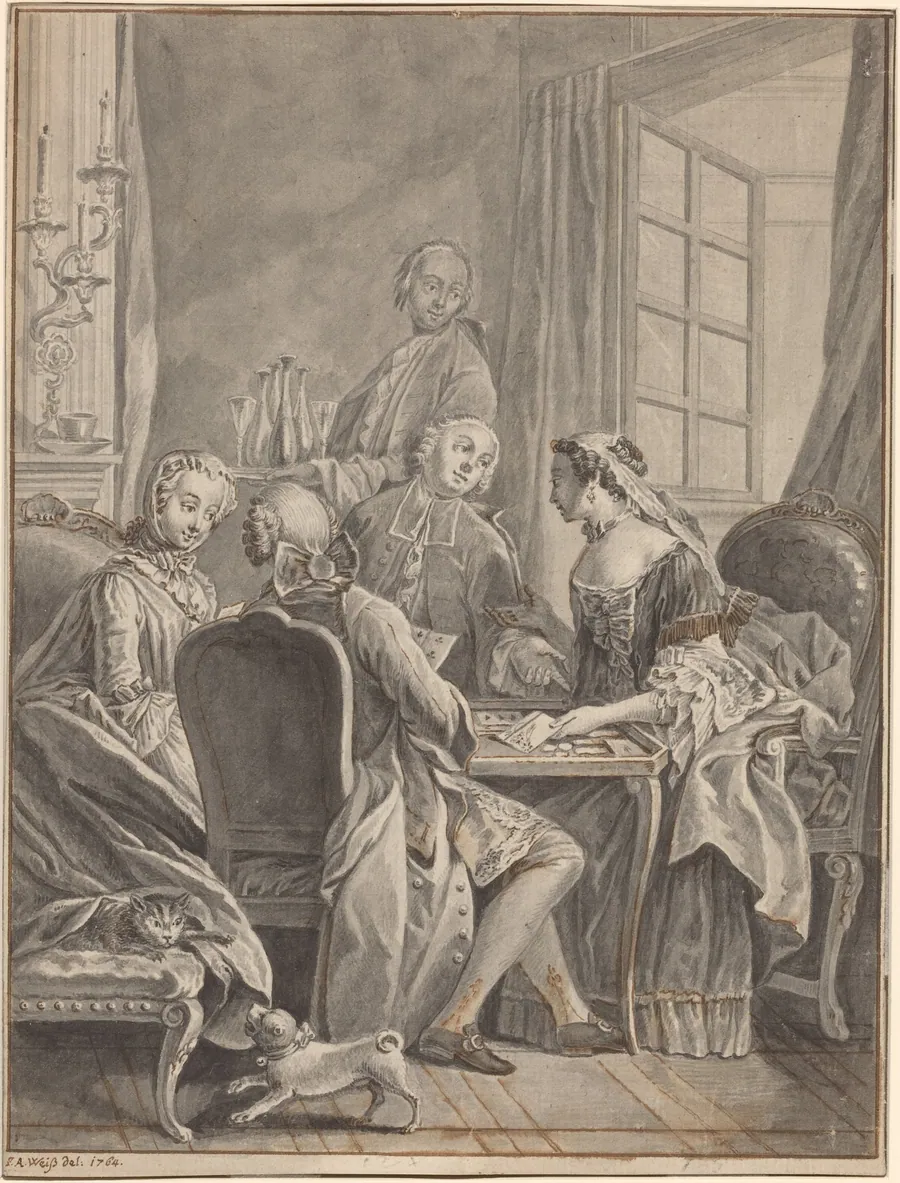A Game of Cards [recto] by Anton Weiss