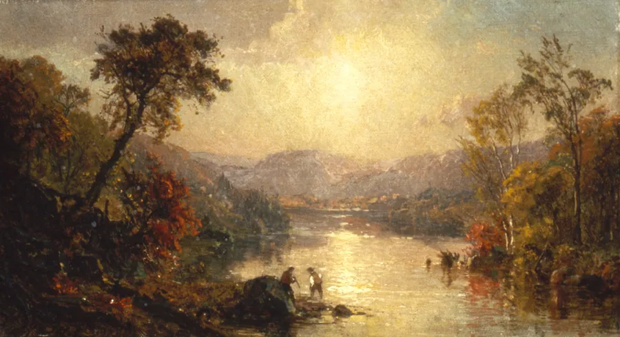 Indian Summer by Jasper Francis Cropsey, born Rossville, NY 1823-died Hastings-on-Hudson, NY 1900