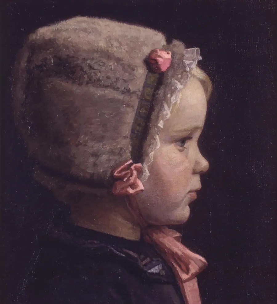 Kunstnerens datter som lille pige by Einar Hein