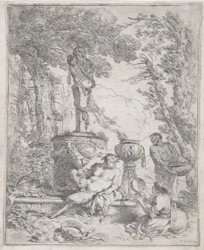 Pan Reclining before a Herm