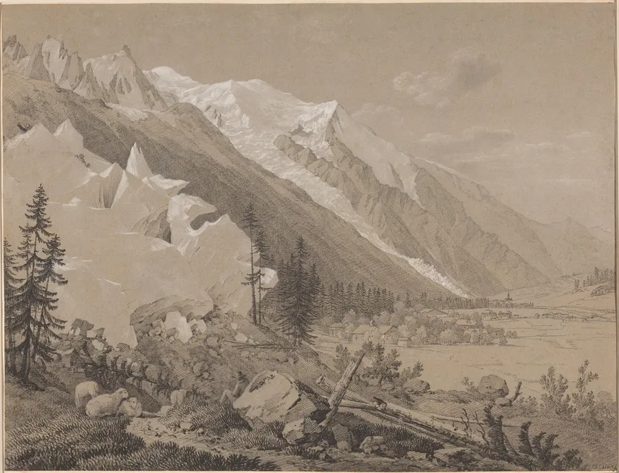 Vue du Mont Blanc by Jean Antoine Linck