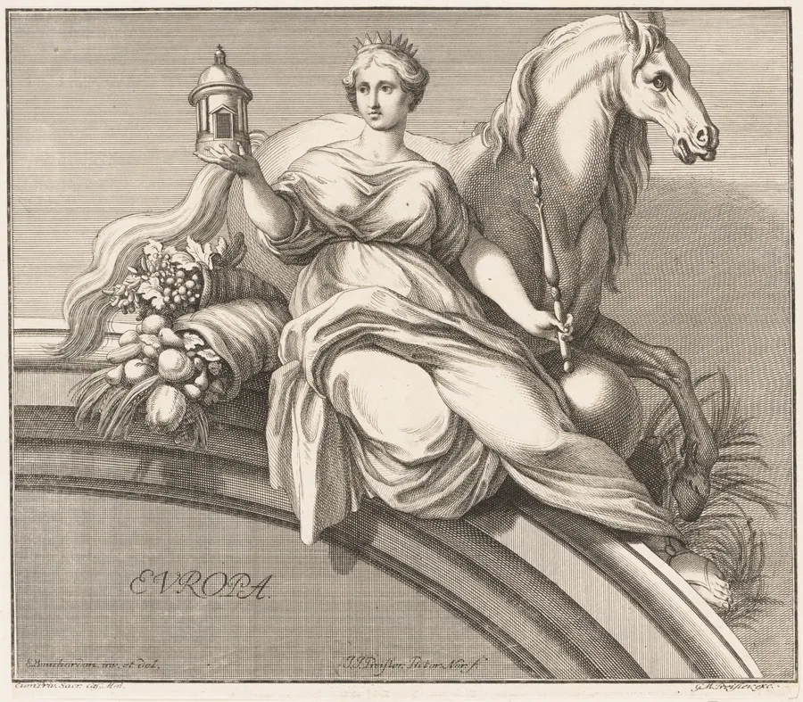 Allegory of Europe, from the Four Continents by Johann Justin Preissler