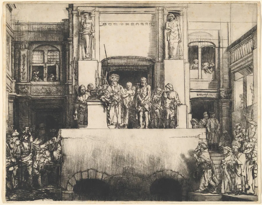 Christ Presented to the People: Oblong Plate by Rembrandt van Rijn