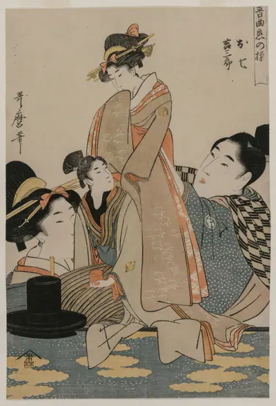 Oshichi and Kichisaburo (from the series Music on the Theme of Constancy in Love)