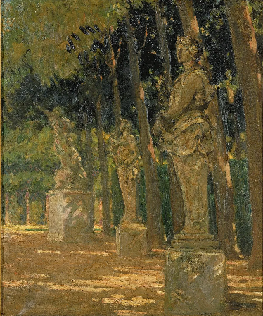 Carrefour at the End of the Tapis Vert, Versailles by Carroll Beckwith, born Hannibal, MO 1852-died New York City 1917