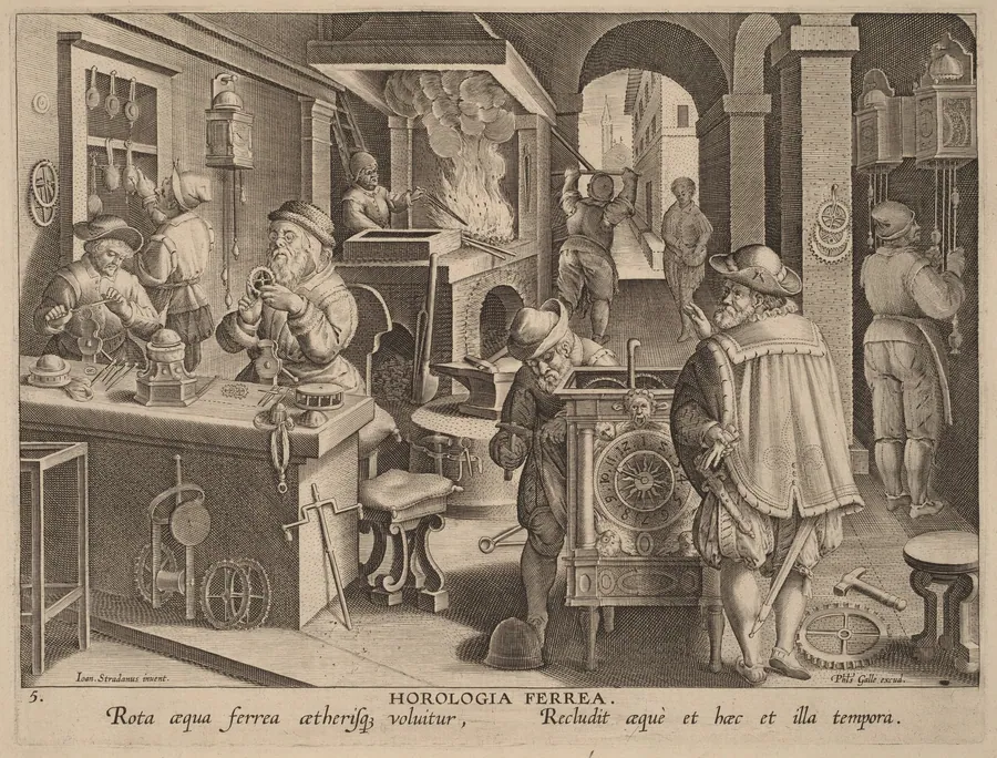 Horologia Ferrea (Iron Clocks) by Philip Galle