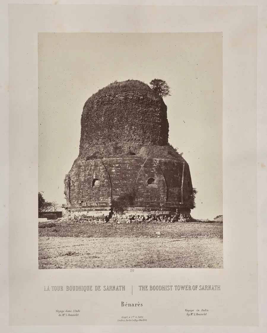 The Boodhist Tower of Sarnath, Bénarès by Louis-Théophile Marie Rousselet