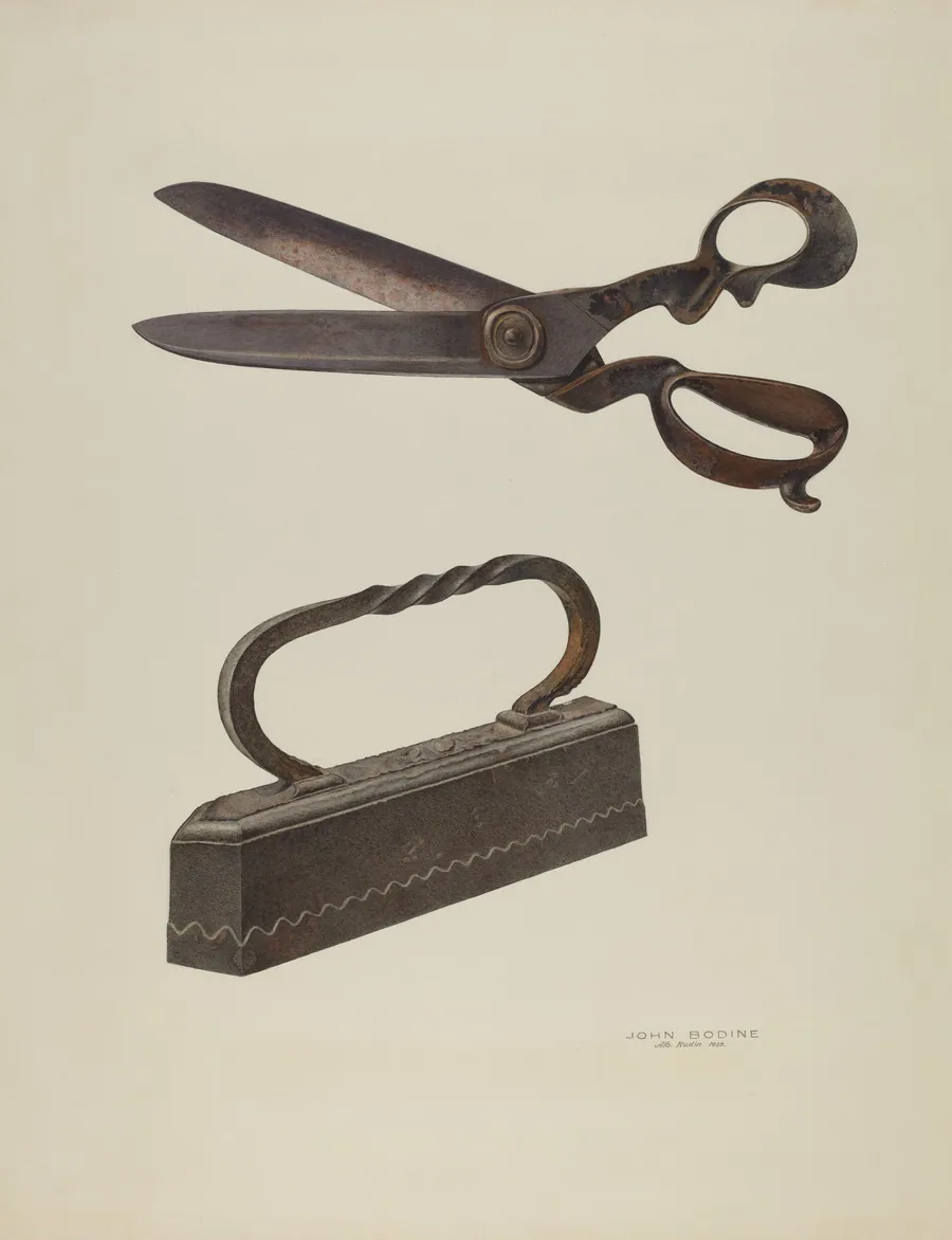 Tailor's Shears and Iron by John Bodine