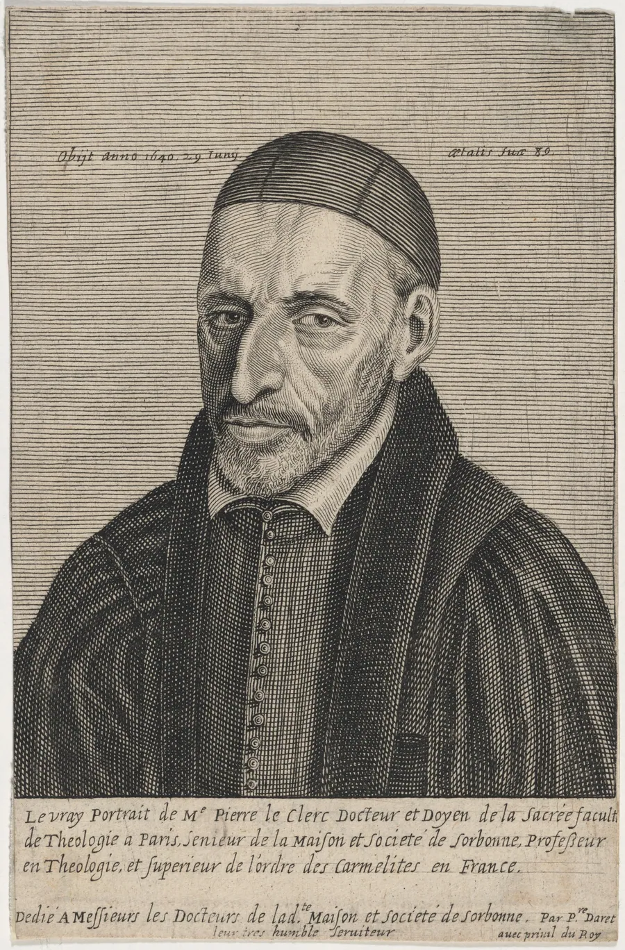 Pierre le Clerc, Doctor of Theology in Paris by Pierre Daret de Cazeneuve