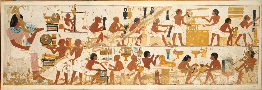Craftsmen, Tomb of Nebamun and Ipuky by Norman de Garis Davies