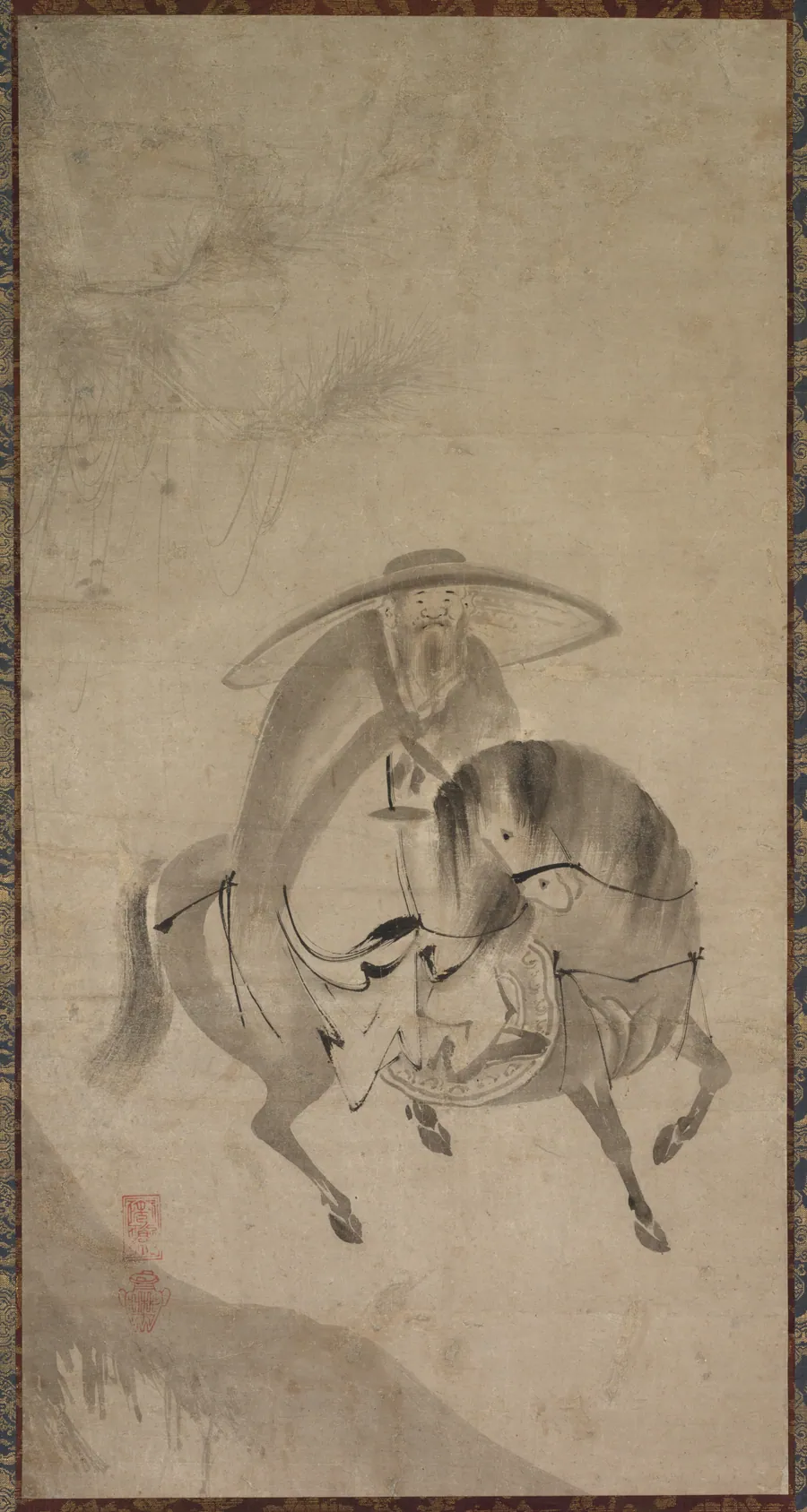 Su Dongpo Riding a Donkey by Reietsu