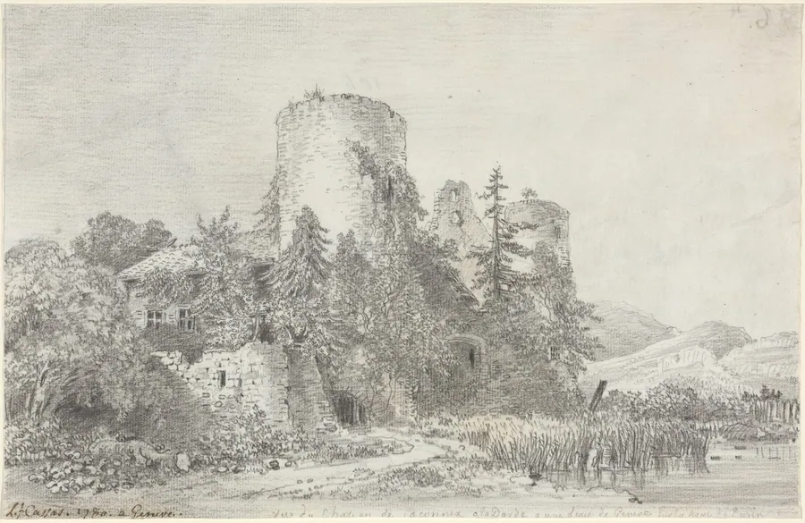 Vue du Chateau de Saconnex by Louis-François Cassas