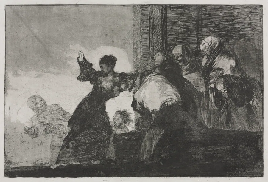The Proverbs: Two Heads are Better than One or Poor Folly by Francisco de Goya