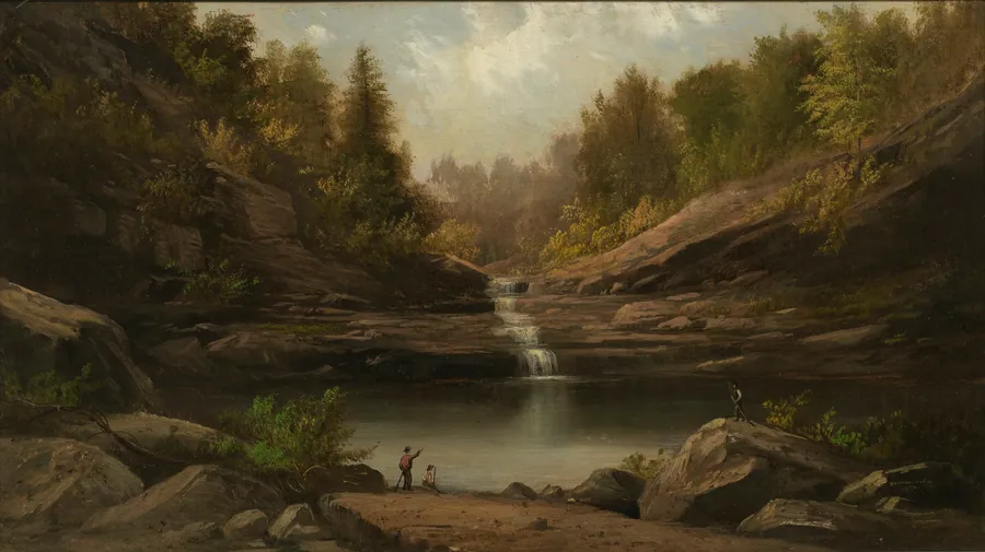 Mountain Pool by Robert S. Duncanson, born Fayette, NY 1821-died Detroit, MI 1872