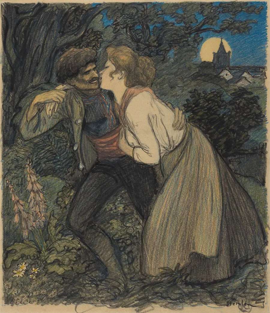 La chienne au loup by Théophile Alexandre Steinlen