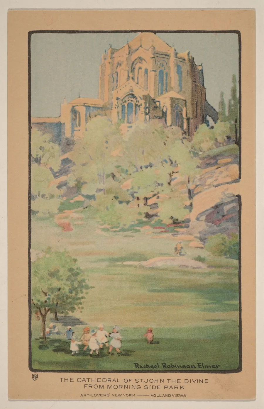 The Cathedral of St. John the Divine from Morningside Park by Rachael Robinson Elmer