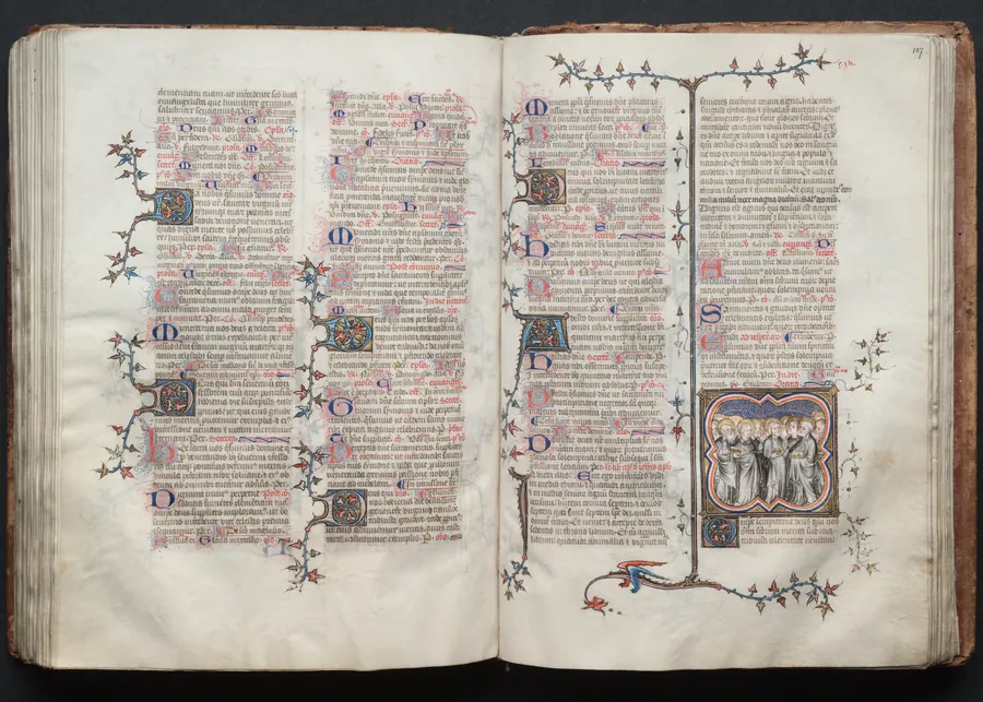 The Gotha Missal:  Fol. 126v, Text by Master of the Boqueteaux