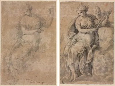 Allegorical Figure (recto and verso)