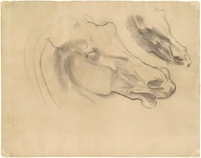 Studies for "Apollo in His Chariot with the Hours"
