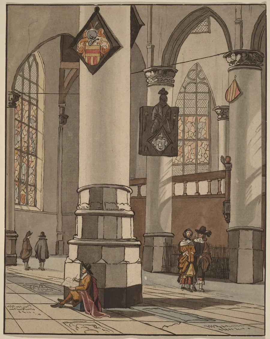 Church Interior by Cornelis Ploos van Amstel