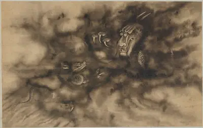 Dragons in clouds