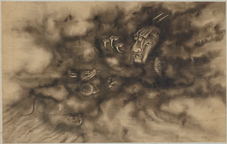 Dragons in clouds by Zhou Xun (1649-1729)