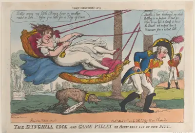 The Dunghill Cock and Game Pullet or Boney Beat Out of the Pitt
