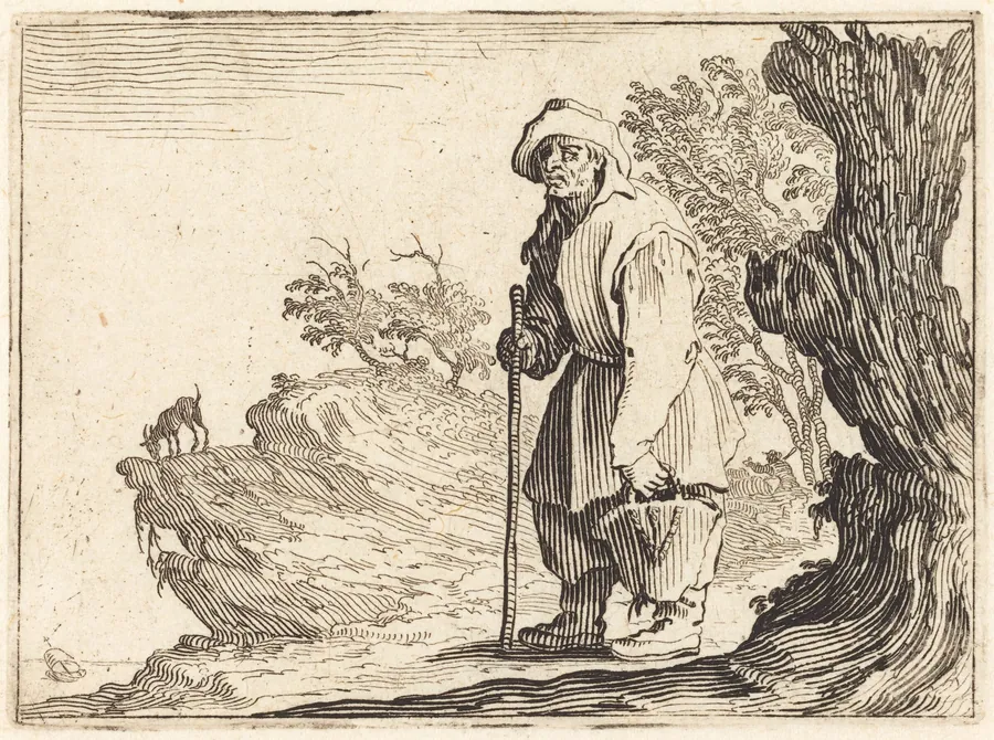 Peasant with Sack by Jacques Callot