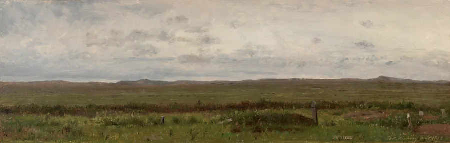 Graves of Travellers, Fort Kearny, Nebraska by Worthington Whittredge