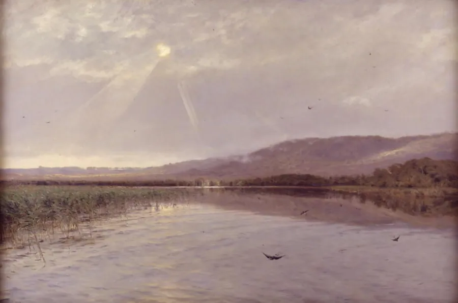 En sø i Himmelbjergegnen. Efter regn by Godfred Christensen