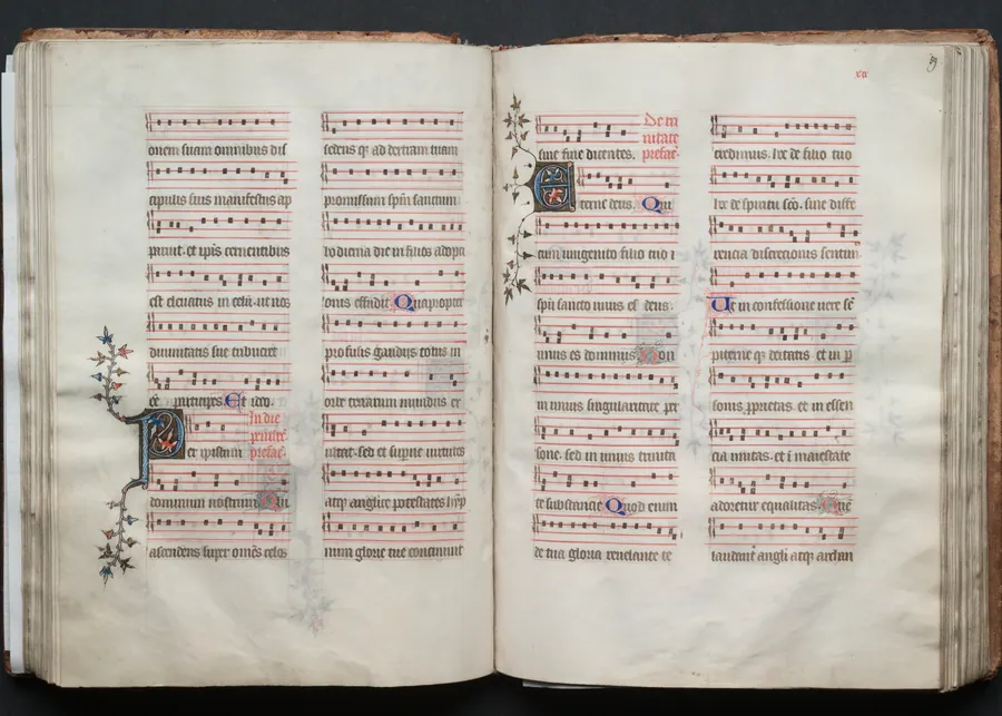 The Gotha Missal:  Fol. 58v, Text by Master of the Boqueteaux