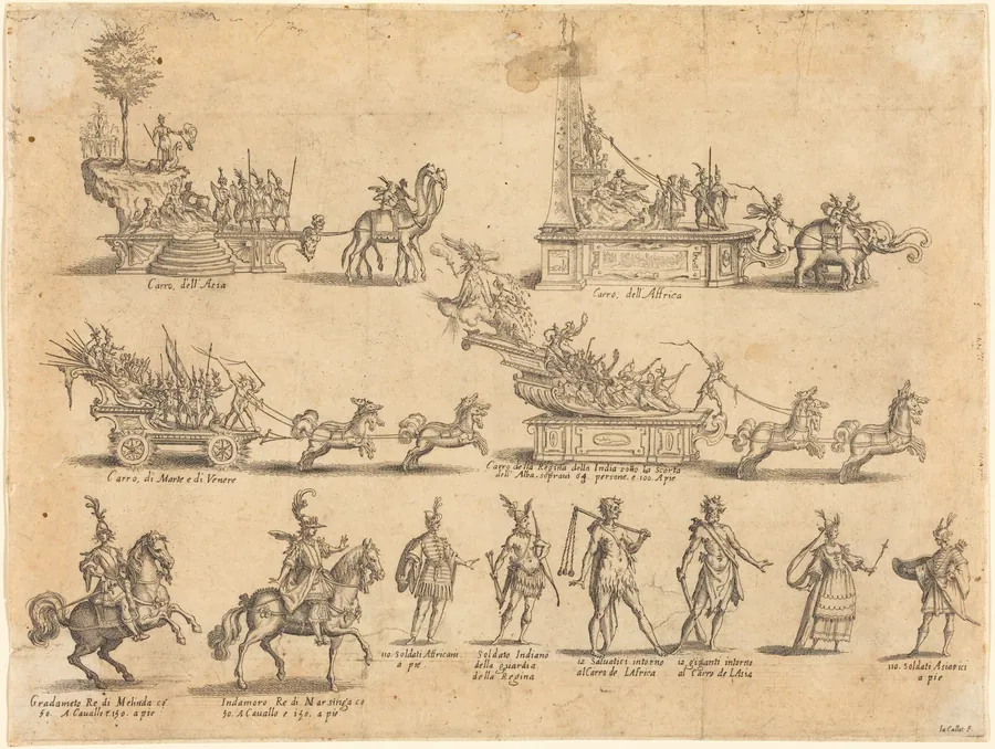 Floats and Participants by Jacques Callot