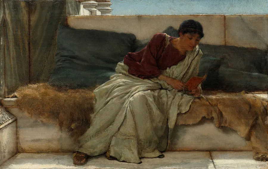A Difficult Line from Horace by Sir Lawrence Alma-Tadema
