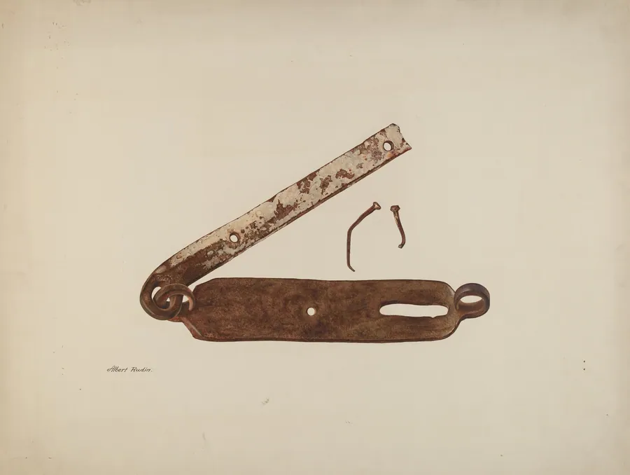 Hasp from Door of "Kennedy Farm" by Albert Rudin