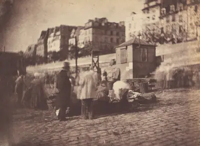 Scène de Marché au Port de l'Hôtel de Ville, Paris (Market Scene at the Port of the Hôtel de Ville, Paris)