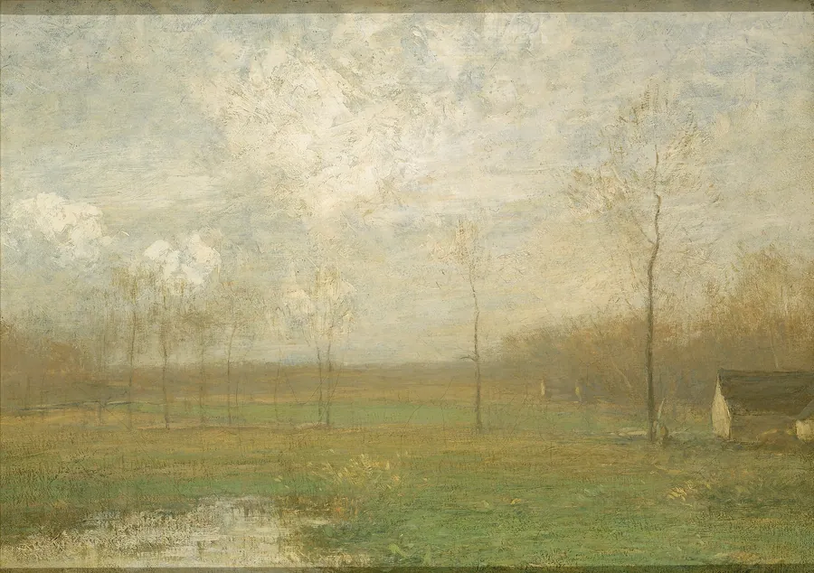 Indian Summer by J. Francis Murphy, born Oswego, NY 1853-died New York City 1921