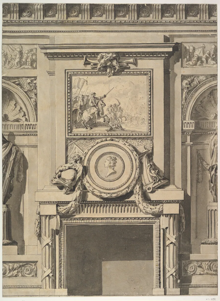 Design for a Chimneypiece by Jean Charles Delafosse