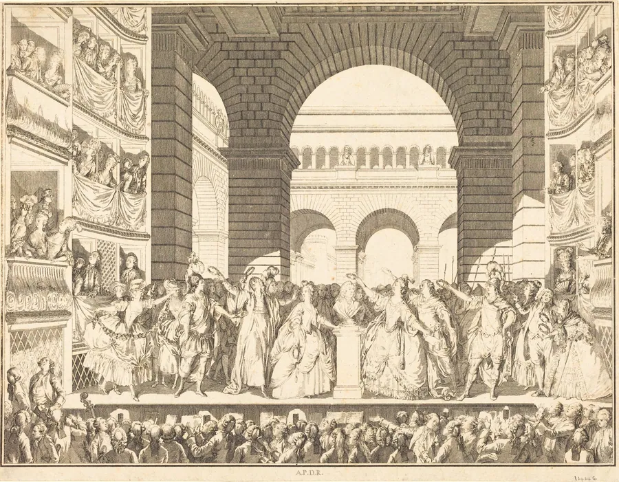 Couronnement de Voltaire (The Crowning of Voltaire) by Charles-Etienne Gaucher