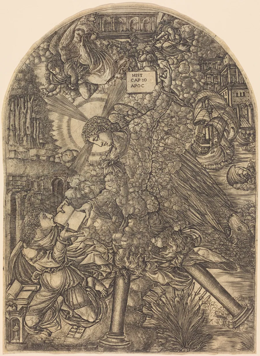 The Angel Gives Saint John the Book to Eat by Jean Duvet