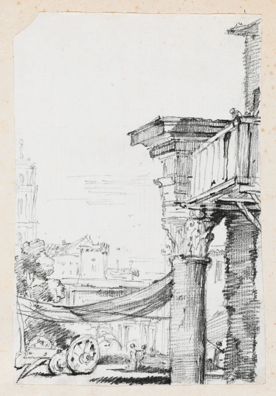 A Balcony in the Roman Forum by Joseph-Marie Vien