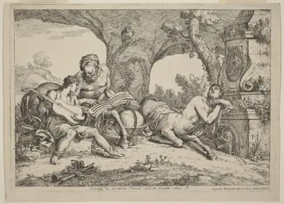 Chiron Teaching Music to Achilles