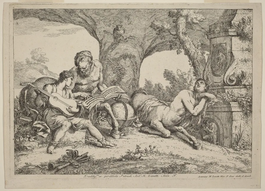 Chiron Teaching Music to Achilles by Gaetano Zompini