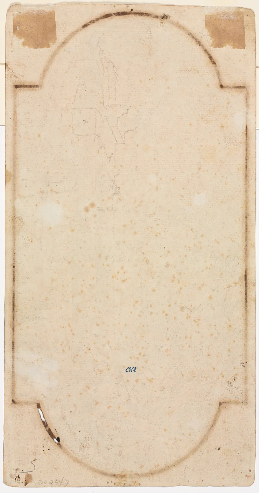 Fragment of an Arch (tracing from recto) (verso) by Andrea Locatelli